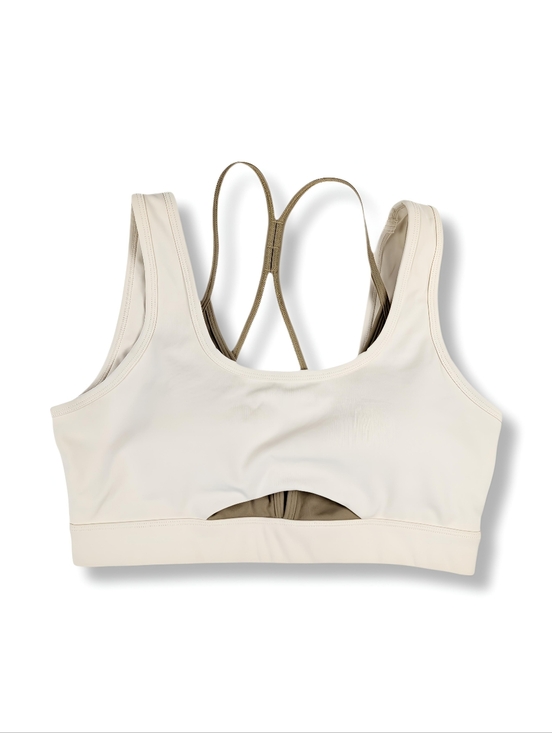 ZYIA Other - Zyia Active Cocoa & Cream Streamline Bra Strappy Cream And Brown XL 38DD 40DD
